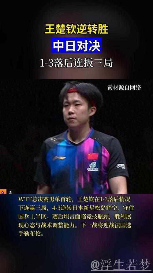 王楚钦惊险逆袭晋级八强